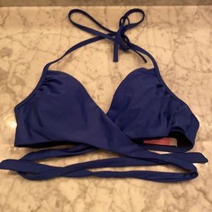 Victoria’s Secret blue bikini top.